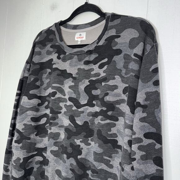 Sundry Women’s Camo Sweatshirt Gray Size 2 Medium - Picture 3 of 5